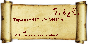 Tapasztó Ádám névjegykártya