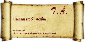 Tapasztó Ádám névjegykártya